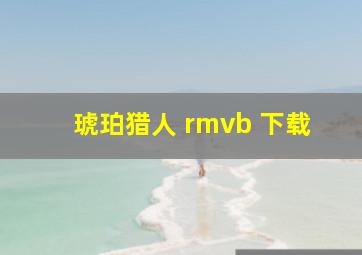 琥珀猎人 rmvb 下载